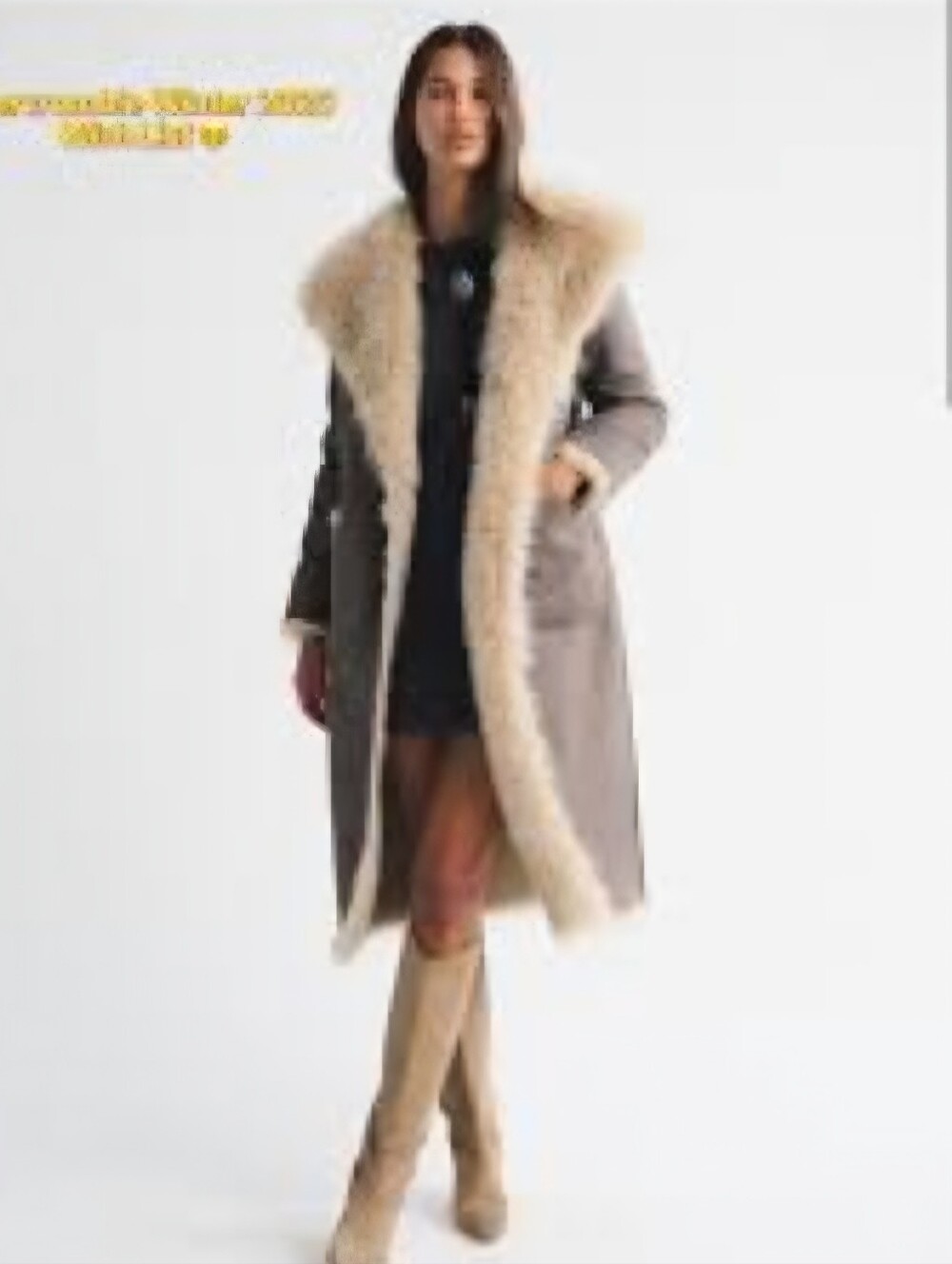 NIB / RARE Abercrombie Reversible Vegan Suede Shearling Coat S